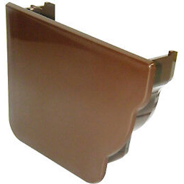 FloPlast Ogee Gutter Internal Stopend Left Hand - 110mm x 80mm Brown
