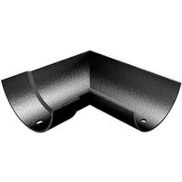 Cast Aluminium Half Round Gutter Internal Angle - 90 Degree x 114mm Black
