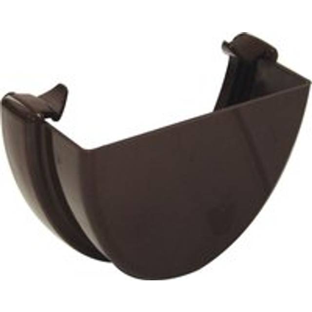 FloPlast Deepflow/ Hi-Cap Gutter External Stopend - 115mm x 75mm Brown