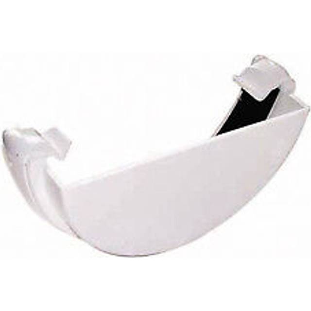 FloPlast Half Round Gutter External Stopend - 112mm White