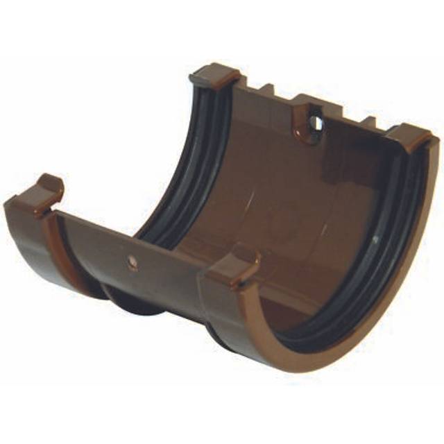 FloPlast 76mm Brown MiniFlo Gutter Union Bracket