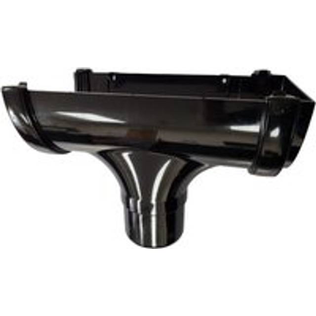 FloPlast Industrial/ Xtraflo Gutter Stopend Outlet - 170mm Black