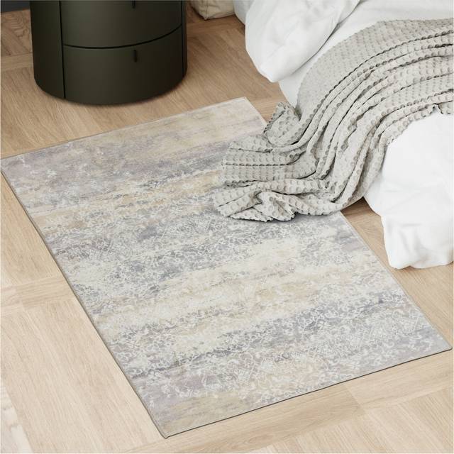 Washable Rug Dalia - various sizes, faded pattern, easy-care short pile, non-slip - 80 x 150 cm