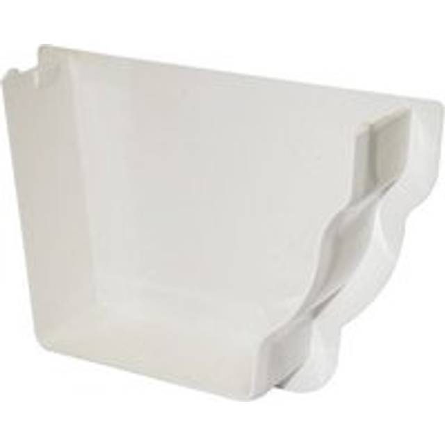 FloPlast Ogee Gutter Internal Stopend Right Hand - 110mm x 80mm White
