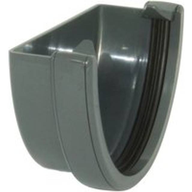 FloPlast Deepflow/ Hi-Cap Gutter External Stopend - 115mm x 75mm Anthracite Grey