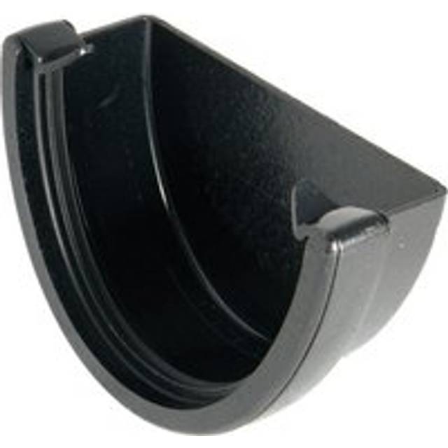 FloPlast Cast Iron Effect Deepflow/ Hi-Cap Gutter External Stopend - 115mm x 75mm
