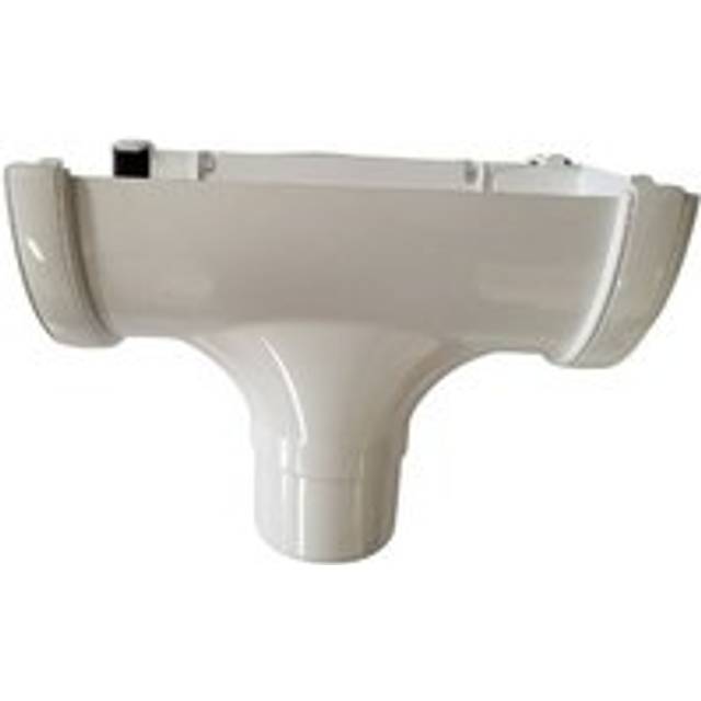 FloPlast Industrial/ Xtraflo Gutter Stopend Outlet - 170mm White