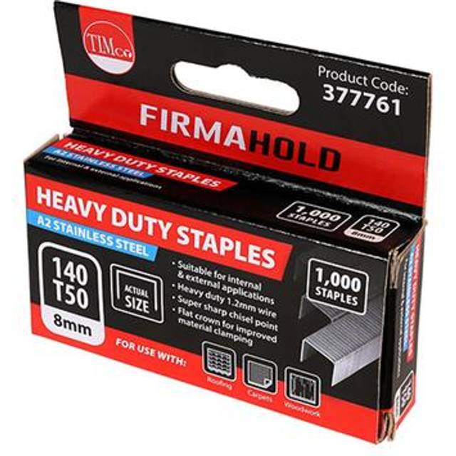 Firmahold Staples Type 140 T50 Stainless 12mm Pack of 1000