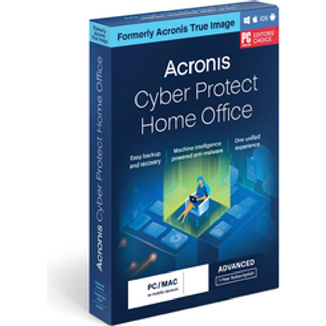 Acronis Cyber Protect Home Office Advanced, 3 Geräte - 1 Jahr + 50/250/500 GB Cloud-Speicher, ESD