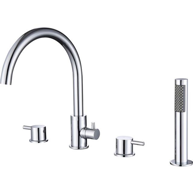Chrome 4 Hole Bath Shower Mixer Tap - Arissa