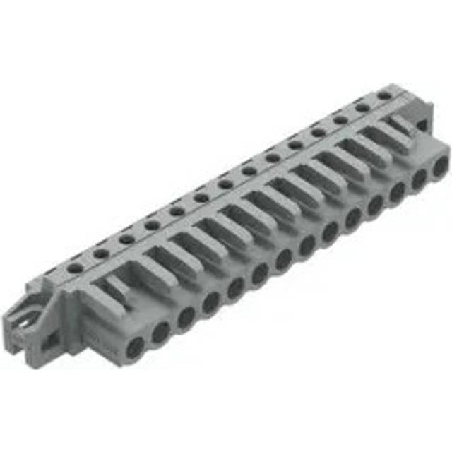 WAGO 232-244/031-000 Female MCS-MIDI 14P 5mm Flanged Panel Angled Pins