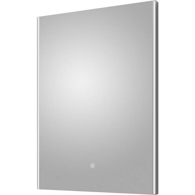 Minimalist Rectangular LED Illuminated Touch Sensor Mirror with Demister, 700mm x 500mm - Chrome