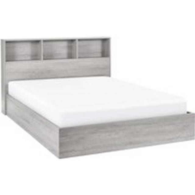 Julian Bowen Bali Double Grey Oak Storage Ottoman Bed - Wood