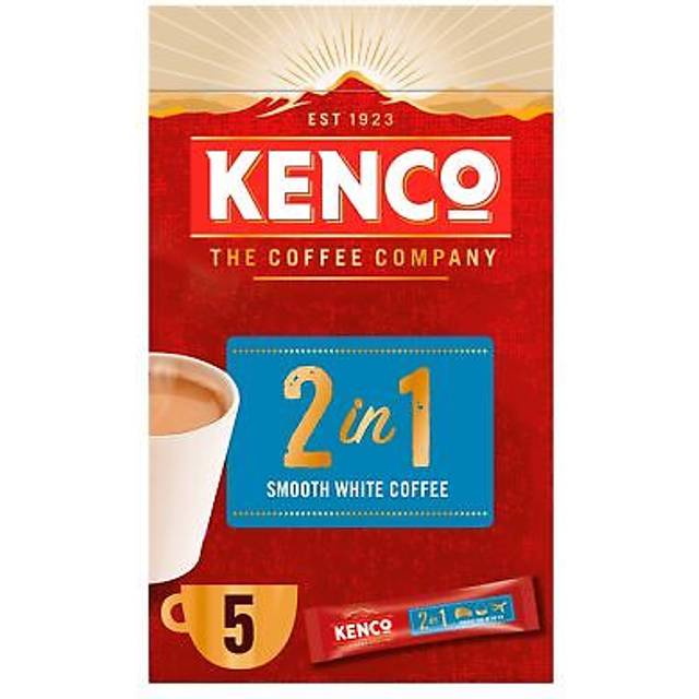 Kenco 2in1 Smooth White Instant Coffee Sachets (Pack of 7, Total 35 Sachets)