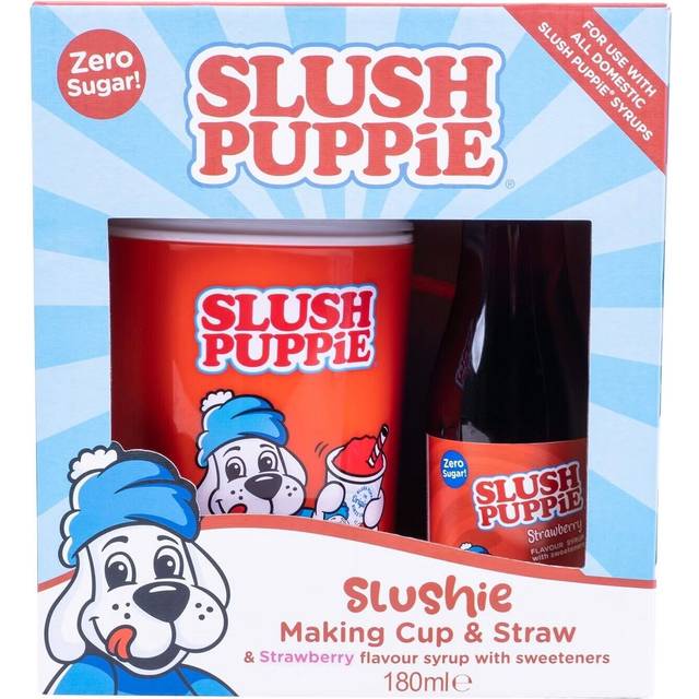 Slush Puppie Making Cup & Zero Strawberry Syrup Set