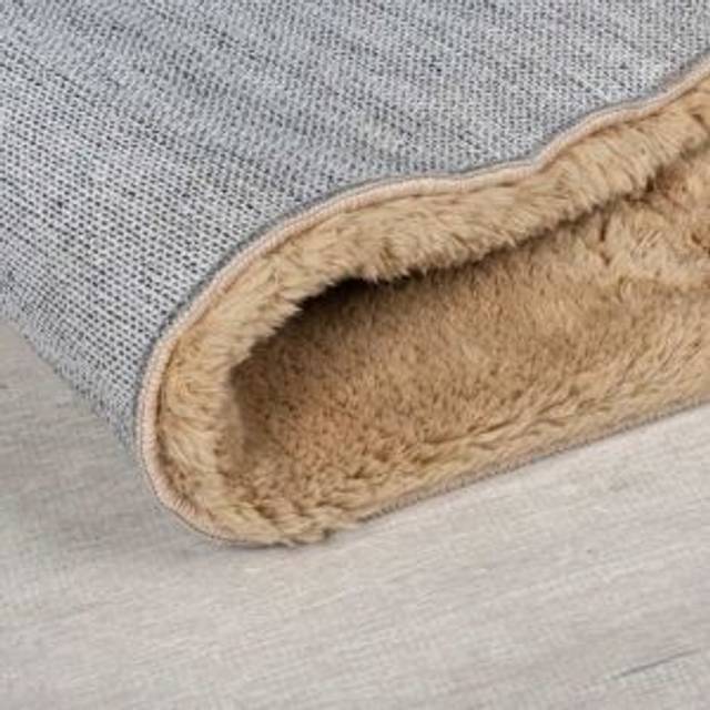 Faroe Wool Look Washable Faux Fur Rug - Natural