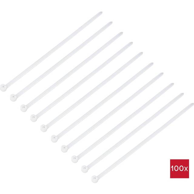 TRU COMPONENTS TC-12814148 Buntband 140 mm 3.6 mm Natur Med metalltunga, kemisk beständighet 100 st