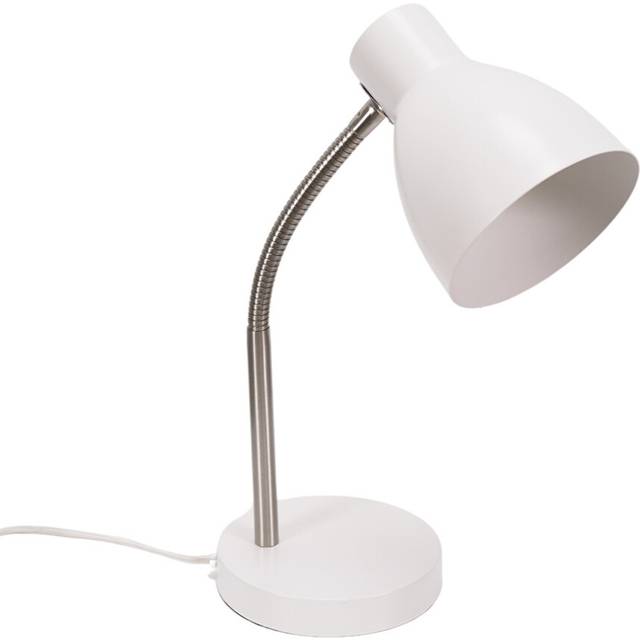 ValueLights Keela White Adjustable Flexi Neck Desk Table Lamp