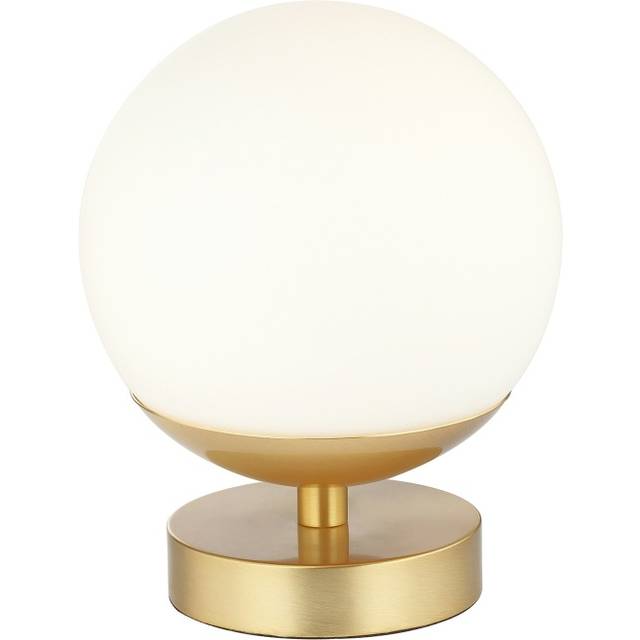 Modern Touch Dimmable LED Globe Glass Table Lamp with Brushed Base - Gold - One Size