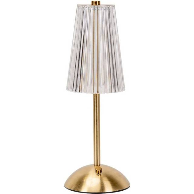 Gold & Clear Touch Table Lamp Wireless Portable USB Rechargeable Dimmer Light