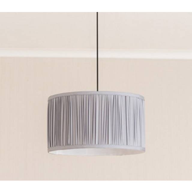ValueLights Jess Powder Blue Ruched Pleated Large Drum Lamp Shade
