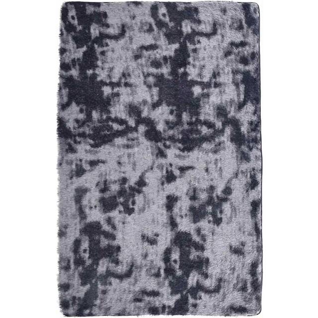 Ryamatta med lång lugg NAVARRA mörkgrå 130x200 cm polyester