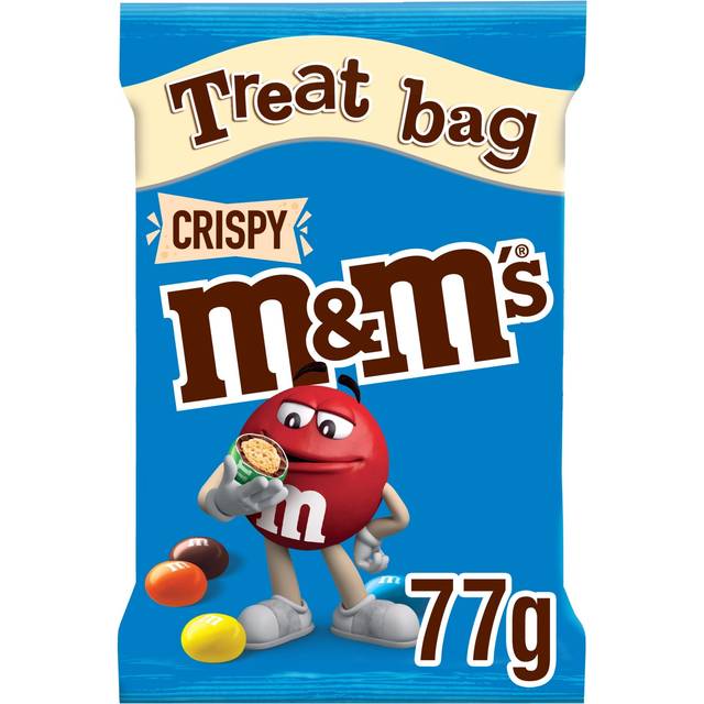 M&m's crispy milk chocolate bites treat bag 77g