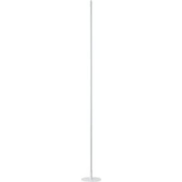 Modern sleek stick style led standard floor lamp in matte white with foot dim...