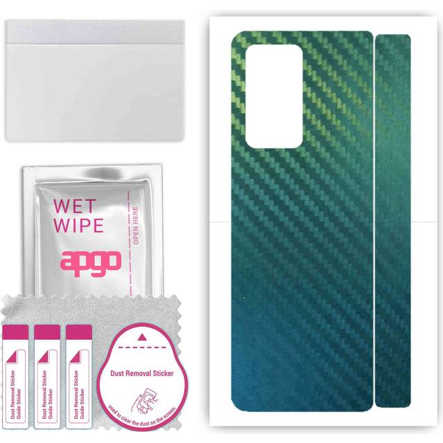 apgo Protective Skin Sticker for the back compatible with Samsung Galaxy Z Fold 2, Wrap Film, Foil, Vinyl - Pattern Carbon Chameleon CAKA1