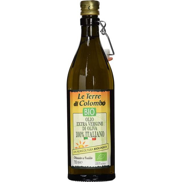 Le Terre di Colombo â 100% Italian Biological Organic Extra Virgin Olive Oil - BIO - Ribbed Bottle with Mechanical Cap - 0.75L