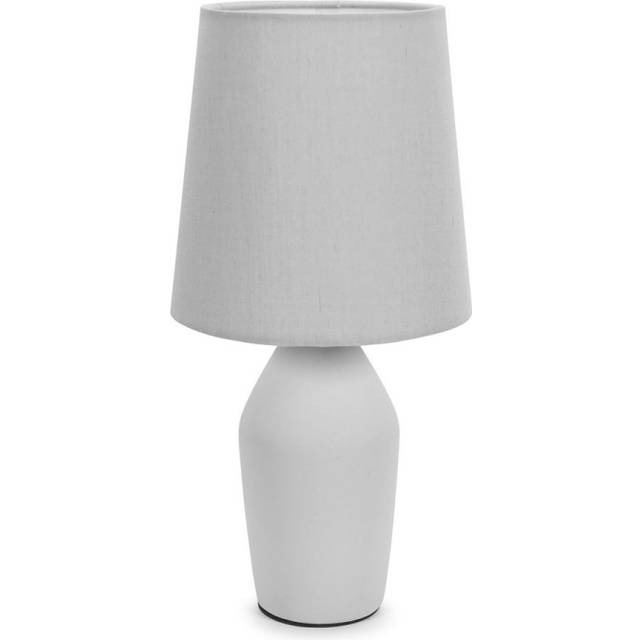 Arlo Grey Ceramic Base Table Lamp with Tapered Shade