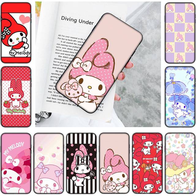 JZ20 My Melody Black Sofe Case for OPPO Reno 8 6 5 4 Pro Plus Find X3 A17 A3 A31 A38 A40 A53 A54 A55 A74 A76 A78 A77 A80 A94 A95 A96 Lite OPPO A94 4G beckkol