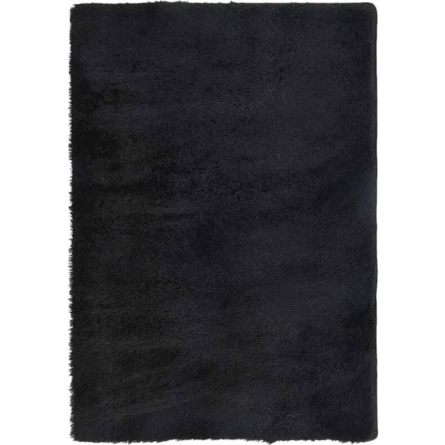 Ryamatta med lång lugg NAVARRA svart 200x290 cm polyester