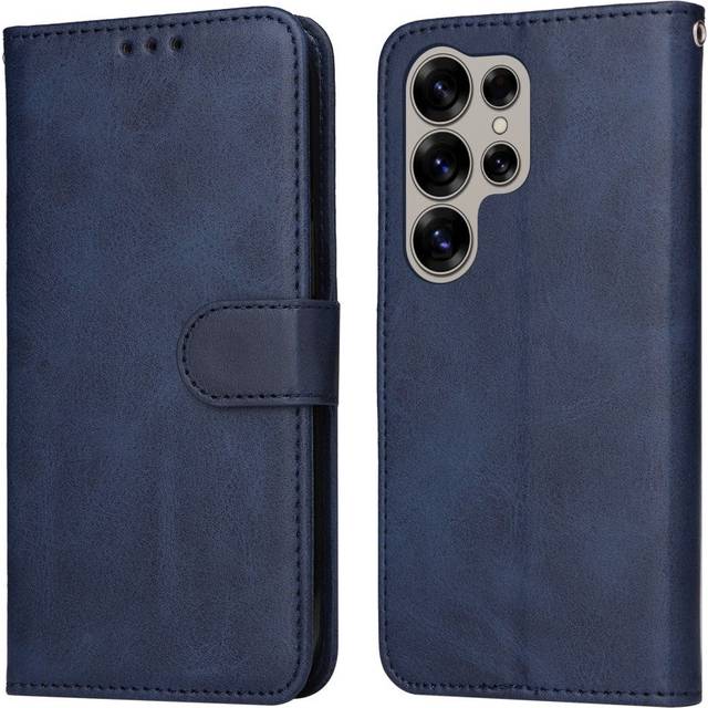 EIDERWOOD Konstläder Flip Fodral Samsung Galaxy S25 Ultra - Blå
