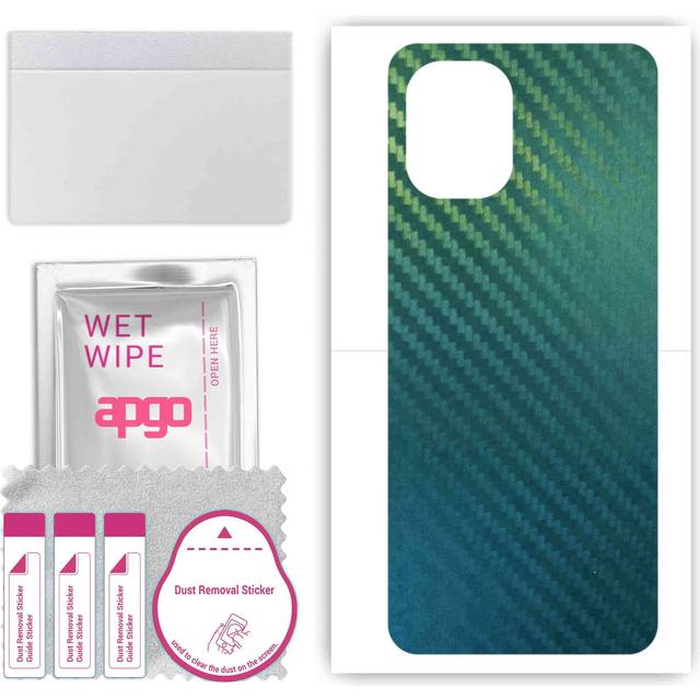 apgo Protective Skin Sticker for the back compatible with Samsung Galaxy XCover 6 Pro, Wrap Film, Foil, Vinyl - Pattern Carbon Chameleon CAKA1