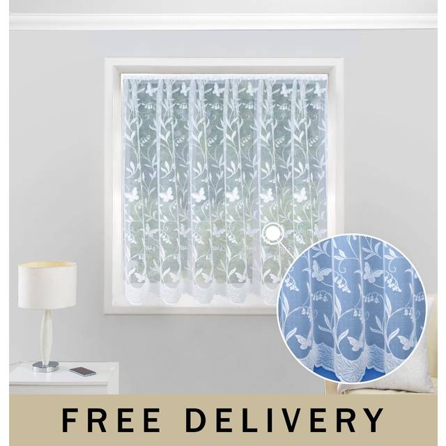 Very Home Hawaii Net Curtain - White - W200xD114cm(W78xD45inches)