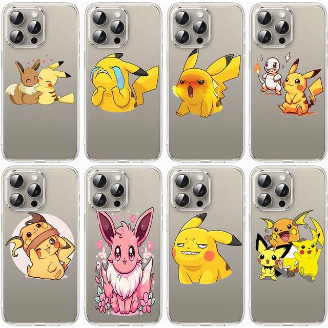 E-51 lovely Pikachu Case for Samsung A04S A05 A14 A06 A51 A15 A16 A12 S20 S21 S24 Ultra A55 A54 OPPO Reno 8 5 A22 A23 A25 A35 A34 A52 A11 Samsung Note 20 Ultra flammande