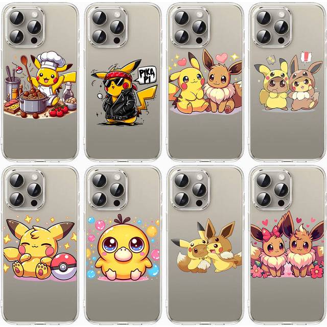 E-54 Pokemon Pikachu  Case for iPhone 7 8 11 12 13 14 15 16 Pro Max Plus Mini Xiaomi Redmi A3 9A 9C 10A 10C 13C Note 9 11 Realme Narzo C30 C55 Realme 8 5G buff