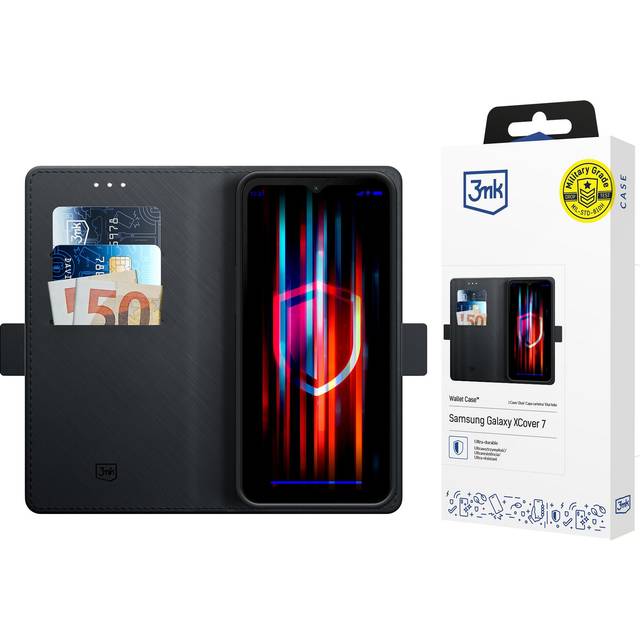 3mk Samsung Galaxy XCover 7 Plånboksfodral - Svart