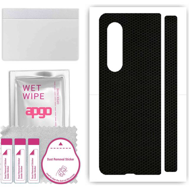 apgo Protective Skin Sticker for the back compatible with Samsung Galaxy Z Fold 3, Wrap Film, Foil, Vinyl - Pattern Matrix
