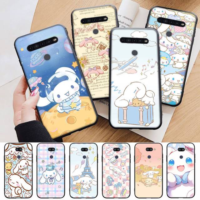 AH31 Cinnamoroll Black Case for OPPO Reno 8 6 5 4 Pro Find X3 A17 A31 A38 A40 A53 A54 A55 A74 A76 A78 A77 A80 A94 A95 A96 Pro Sofe Cover OPPO A12E iris färg