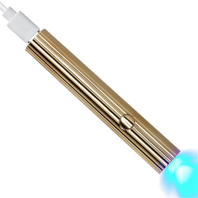 CNNOTEPAD Mini UV LED Nail Dryers 3W Portable Quick Drying Lamp,Gold