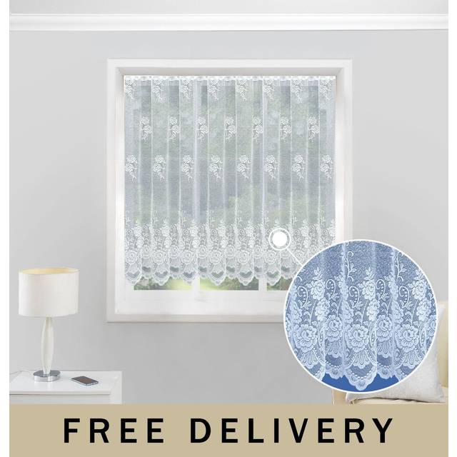 Chicago Net Curtain - White - W500xD91cm(W197xD36inches)