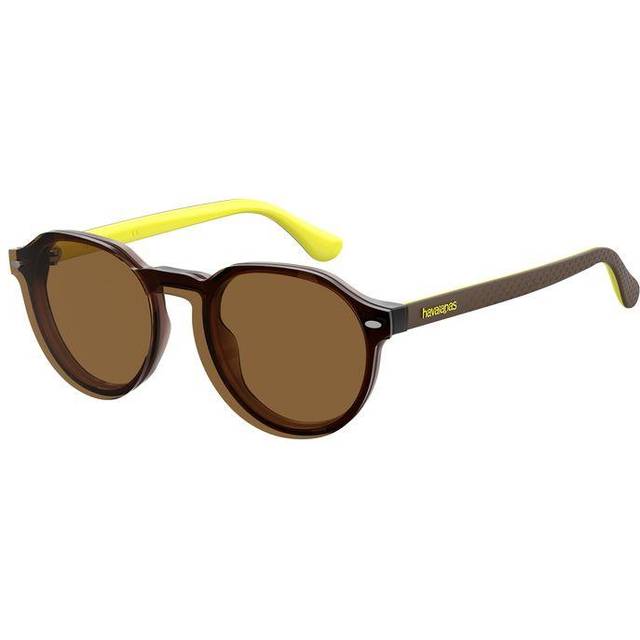 Havaianas Unisex ARRAIAL/CS GLN/70 Sunglasses Acetate Brown Brown Round