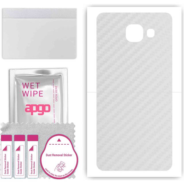apgo Protective Skin Sticker for the back compatible with Samsung Galaxy A5 (2016), Wrap Film, Foil, Vinyl - Pattern Transparent Carbon