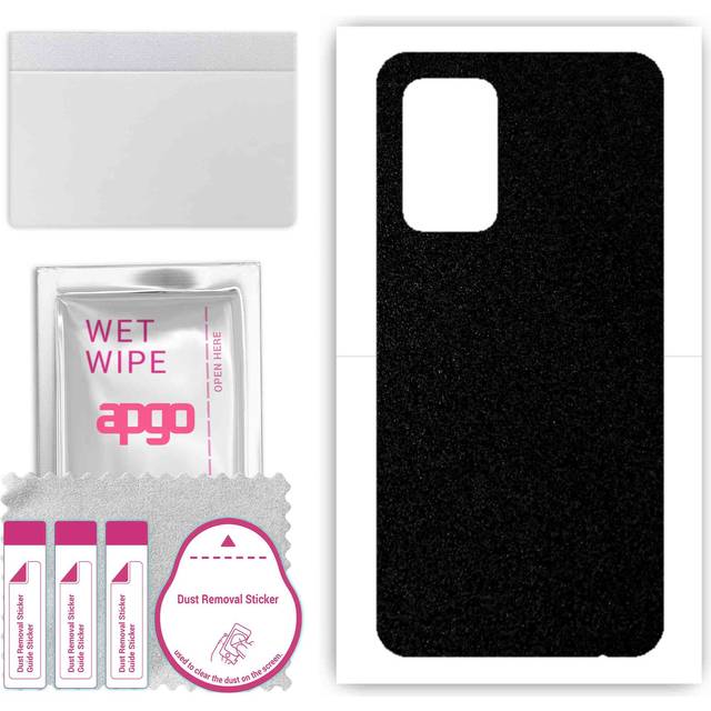 apgo Protective Skin Sticker for the back compatible with Samsung Galaxy A52s 5G, Wrap Film, Foil, Vinyl - Pattern Matte Black