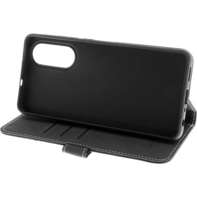 Insmat - Vikbart fodral för mobiltelefon - genuint läder, kartong+papper+aluminiumfolie - för OnePlus Nord CE4 Lite