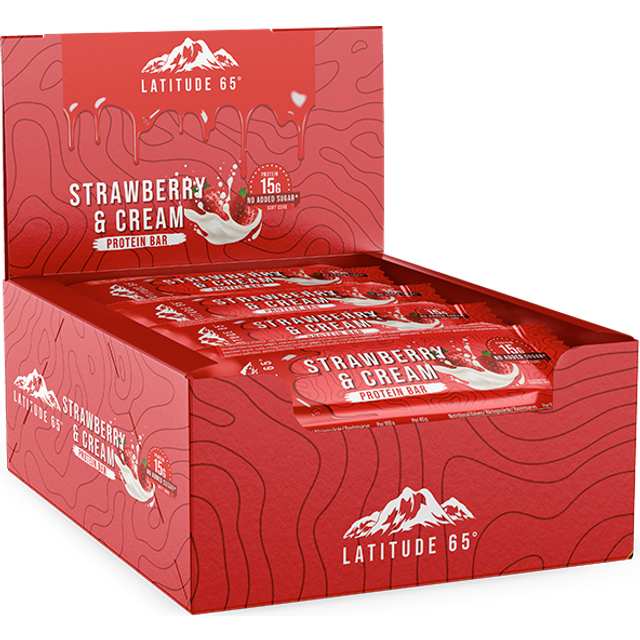 Latitude 65 Proteinbar Strawberry & Cream 12x45g