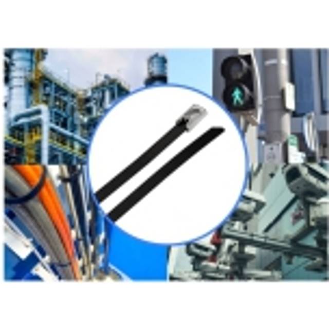 TRU COMPONENTS TC-12656668 Stålbuntband 290 mm 4.6 mm AISI 316 Med beläggning 10 st