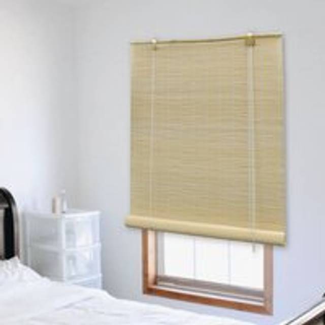 Roller Blind Bamboo 140x220 cm Natural - Brown - One Size